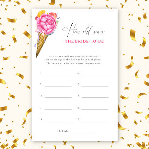 Lámina Helado - Qué edad tenía la novia para jugar