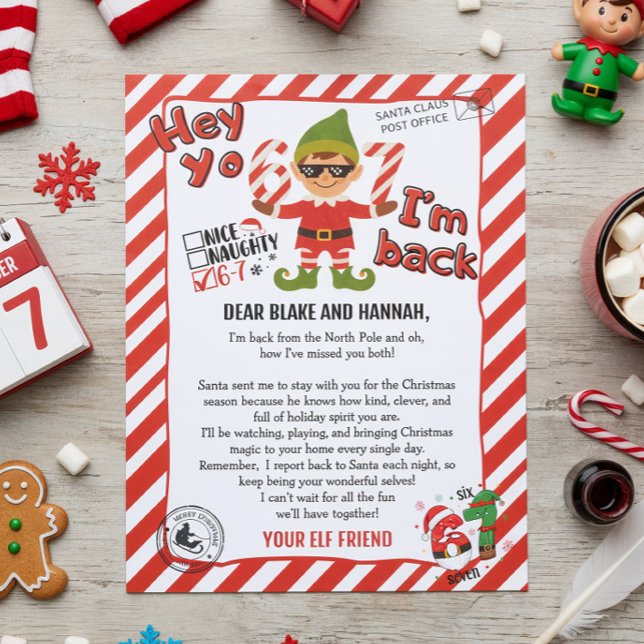 Lámina Hello from your Elf, Christmas Elf Arrival letter (Subido por el creador)