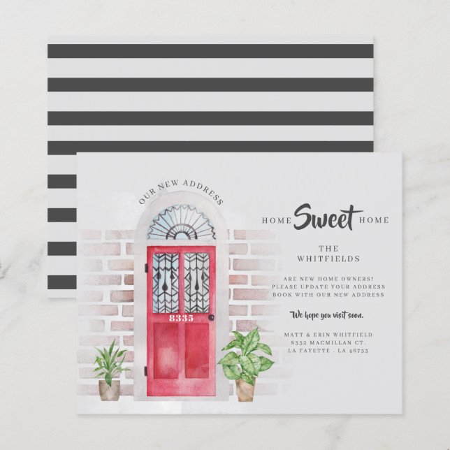 Lámina Hemos movido el cambio de dirección de la Invitaci (Anverso / Reverso)