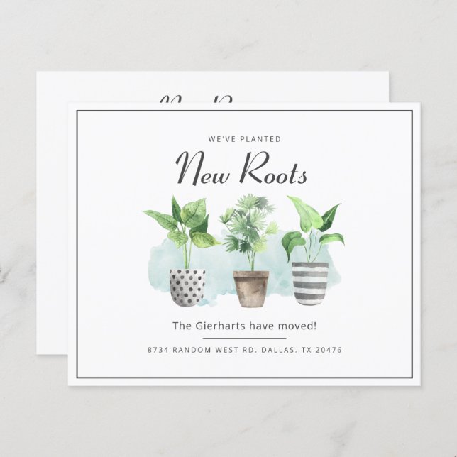 Lámina Hemos movido la Invitación de cambio de dirección (Anverso / Reverso)