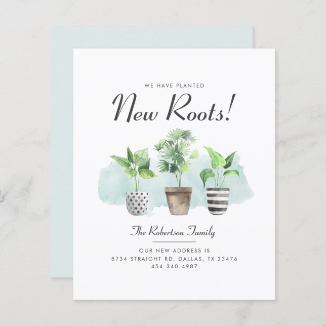 Lámina Hemos movido la Invitación de desplazamiento botán (Anverso / Reverso)