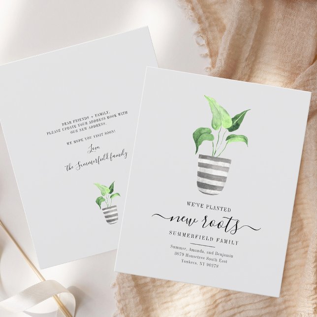 Lámina Hemos movido la Invitación de desplazamiento botán (Chic Boho Weve Moved Change of Address Announcement)