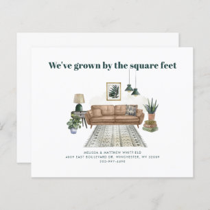 Lámina Hemos movido la Invitación de Moda Boho Moving