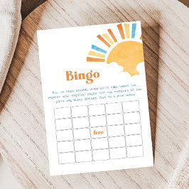 Lámina Here Comes the Son Baby Shower Bingo Game