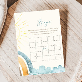 Lámina Here Comes The Son Baby Shower Bingo Game