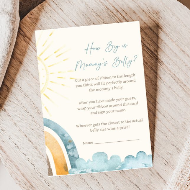 Lámina Here Comes The Son Baby Shower How Big Is Game (Here Comes the Son Baby Shower Game)