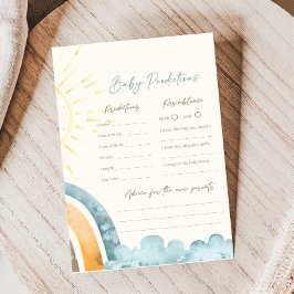 Lámina Here Comes The Son Baby Shower Predictions Game