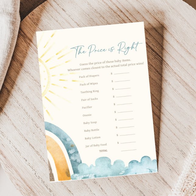 Lámina Here Comes The Son Baby Shower Price is Right Game (Here Comes the Son Baby Shower Game)