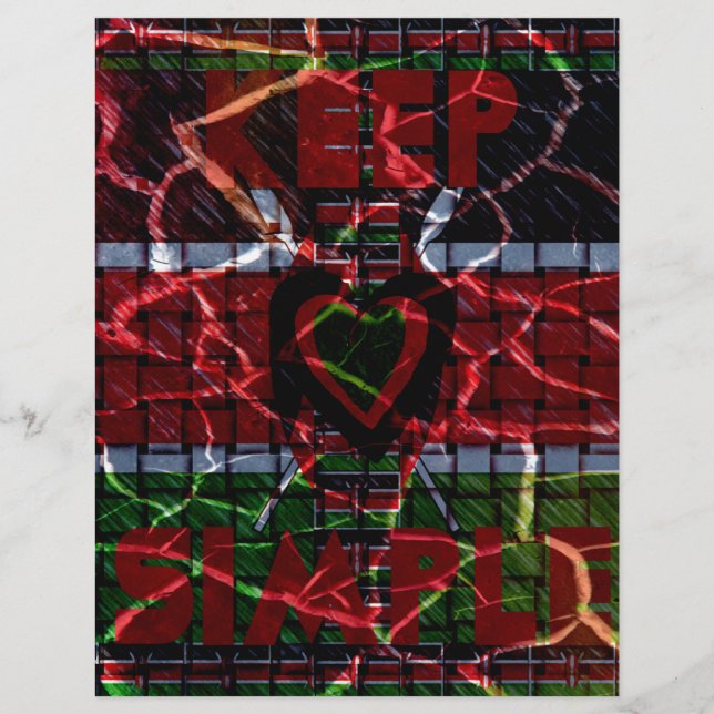 Lámina Hermosa bandera de Kenya contemporánea de la energ (Anverso)