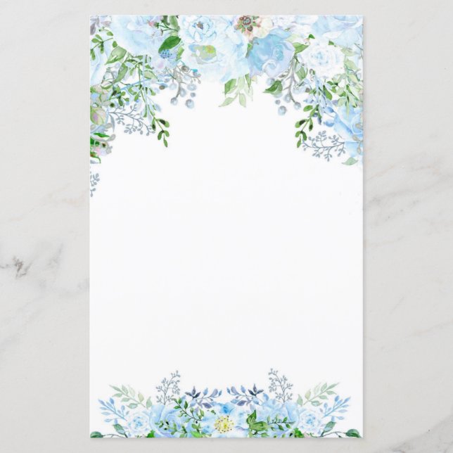 Lámina Hermosa flor azul (Anverso)