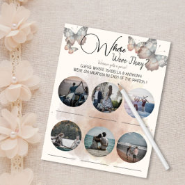 Lámina Hermosa mariposa novia ducha Fiesta Fotojuego