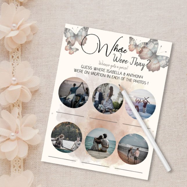 Lámina Hermosa mariposa novia ducha Fiesta Fotojuego (Subido por el creador)