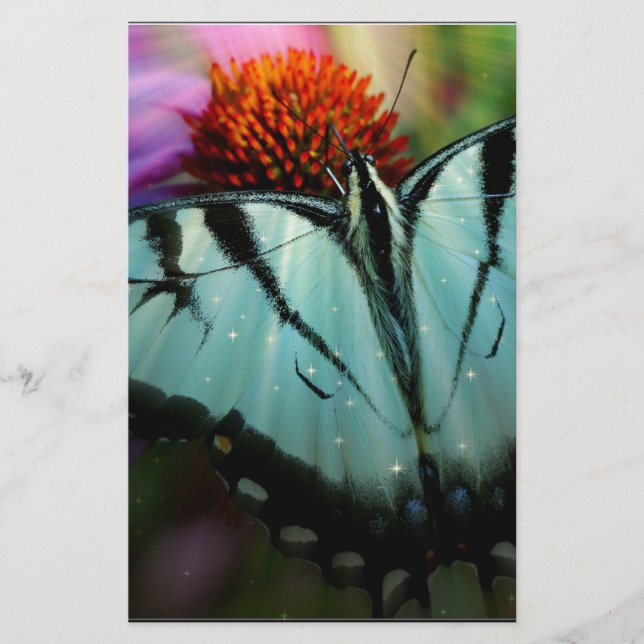 Lámina Hermosa mariposa turquesa (Anverso)