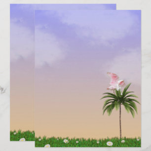 Lámina Hermosa Stationery Roseate Spoonbill
