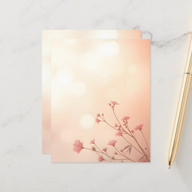 Lámina Hermoso arte Naranja de flores (Anverso/Reverso In Situ)