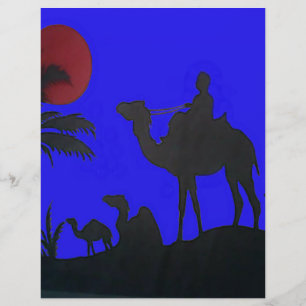 Lámina Hermoso asombroso Camello Sunset Safari Art Print
