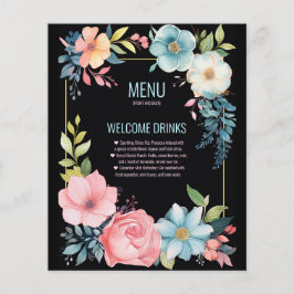 Lámina Hermoso Boda acuático colorido Floral