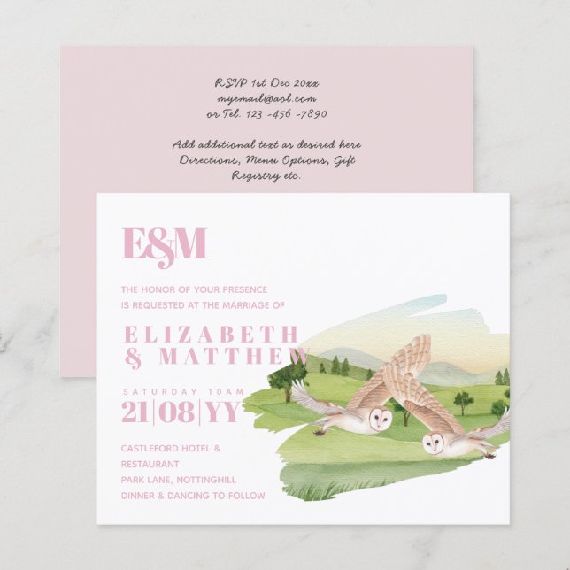Lámina Hermoso Boda de OWLS (Anverso / Reverso)