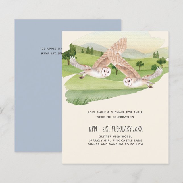 Lámina Hermoso Boda de OWLS (Anverso / Reverso)