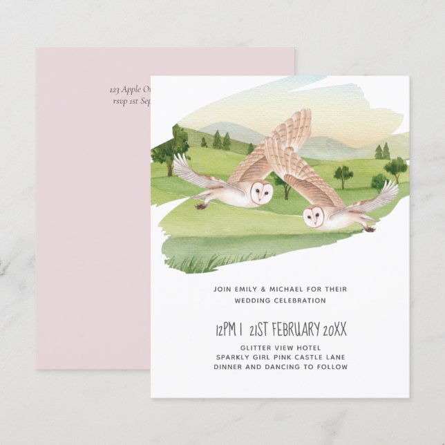 Lámina Hermoso Boda de OWLS (Anverso / Reverso)