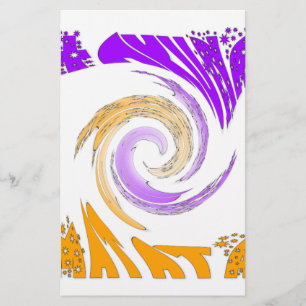 Lámina Hermoso diseño de arte moderno: morado y remolino