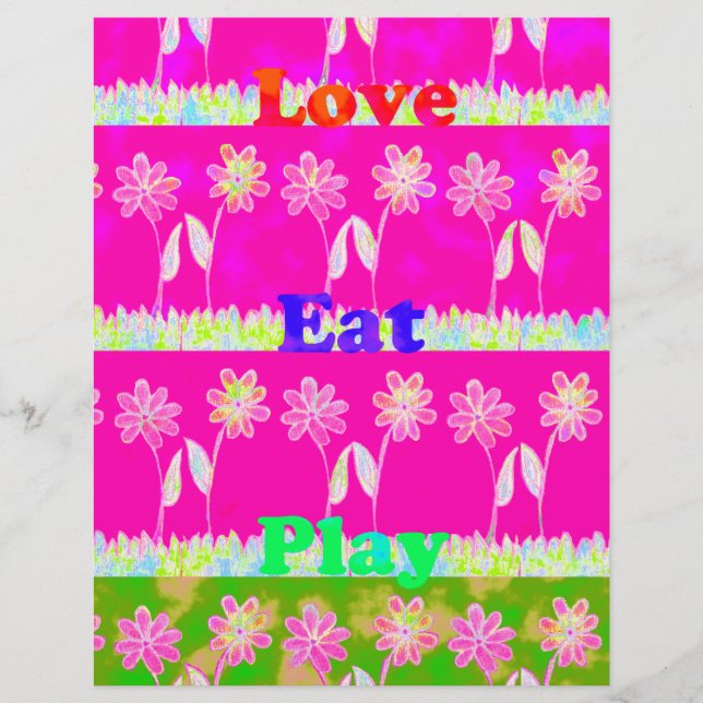 Lámina Hermoso diseño de cita de texto de Flora increíble (Anverso)