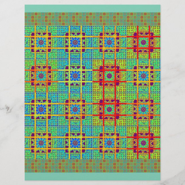 Lámina Hermoso diseño vectorial de impresión étnica maya  (Anverso)