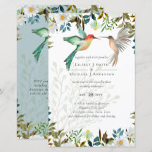 Hermoso HUMMINGBIRDS Pareja Boda