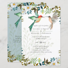 Lámina Hermoso HUMMINGBIRDS Pareja Boda