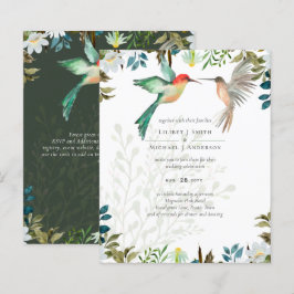 Lámina Hermoso HUMMINGBIRDS Pareja Boda