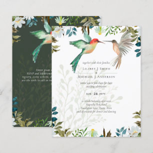 Lámina Hermoso HUMMINGBIRDS Pareja Boda