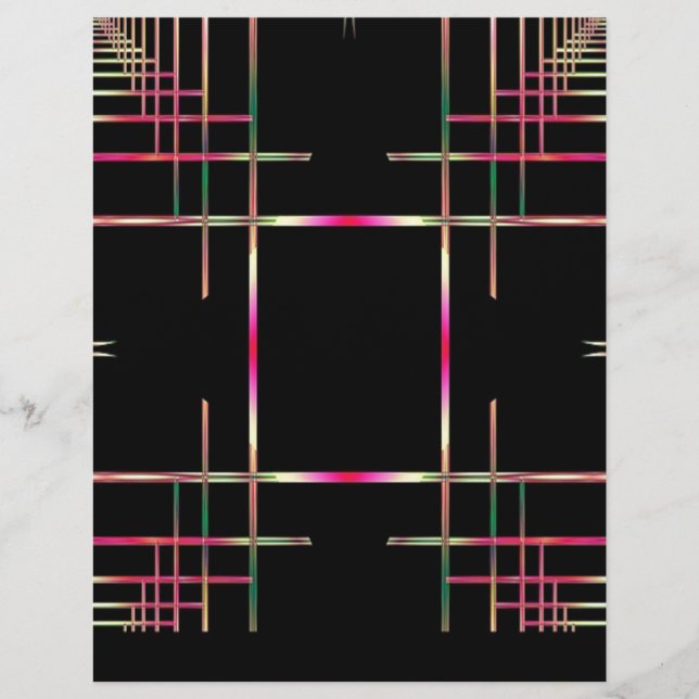 Lámina Hermoso patrón fractal (Anverso)