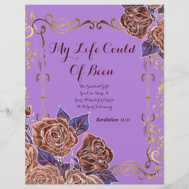 Lámina Hermoso poema de mi vida sobre papel personalizado (Anverso)