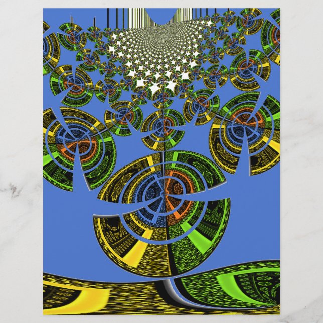 Lámina Hermoso Vector Azul Africano Tradicional Étnico  (Anverso)