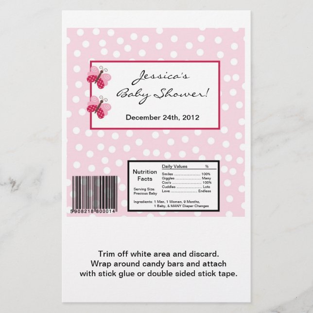 Lámina Hershey's Large Bar Wrapper Berry Garden Lady (Anverso)