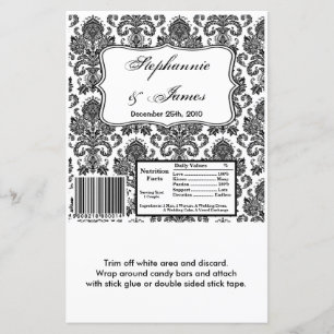 Lámina Hershey's Large Bar Wrapper Black Damask Lac