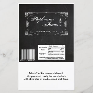 Lámina Hershey's Large Bar Wrapper Modern Chalkboard Vint