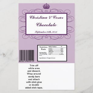 Lámina Hershey's Large Bar Wrapper Royal Purple Crown/Swi