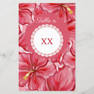 Lámina Hibiscus & lace RED