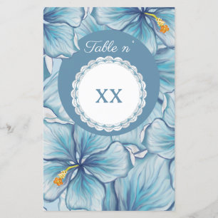 Lámina Hibiscus & lace TURQUOISE