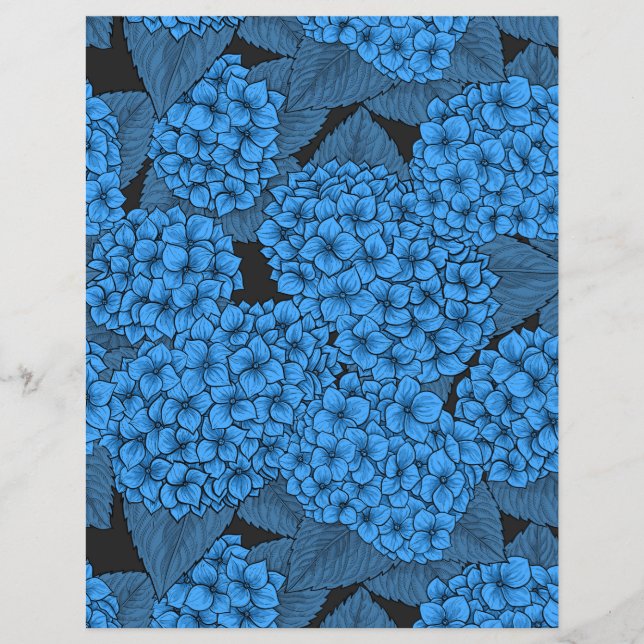 Lámina Hidrangea azul (Anverso)