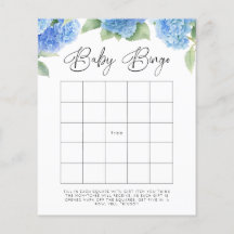 Hidrangea Baby Bingo Baby Shower Games