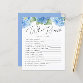 Lámina Hidrangea Flores Azules que conocen los juegos de