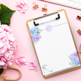 Lámina Hidrangeas Hielo Floral Monograma