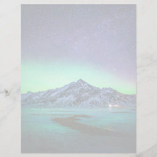Lámina Hielo y nieve   Aurora Borealis Vía Láctea Islandi