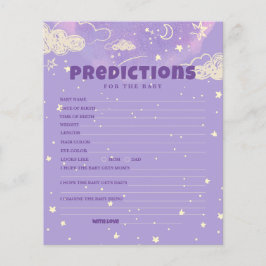 Lámina Hola Baby Purple Dream Predicción Para Baby Shower