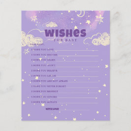 Lámina Hola Baby Purple Dream Wiers Para Baby Shower