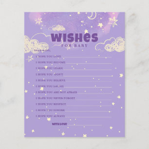 Lámina Hola Baby Purple Dream Wiers Para Baby Shower