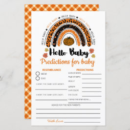 Lámina Hola Bebé Calabaza Género Predicción neutral