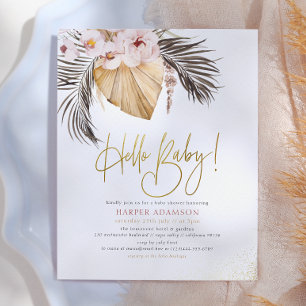 Lámina Hola Bebé Presupuesto de Pampas Boho & Palma Sec